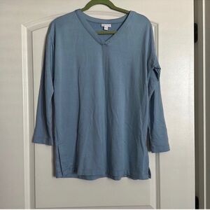 Pure Jill by J.Jill Tencel Lyocell Blend Long Sleeve Comfy Soft Tunic Blouse Top